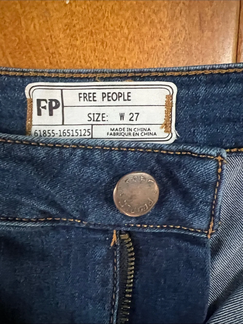 Free People High-Waist Blue Flare Jeans
